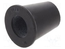 Grommet; caoutchouc; L: 17mm; -20÷80°C; Øcable: 9mm; black
