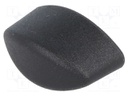 Knob wing; M4; 6mm; H: 11mm; polyamide; black; Boss material: brass