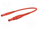 Connection cable; PVC; 1.5m; red; 8A; 1kV; Cond.cross sec: 1mm2