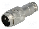 Plug; microphone; male; PIN: 2; for cable; straight