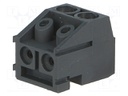 Pluggable terminal block; 5mm; ways: 2; angled 90°; female