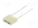 Capacitor: polyester; 220nF; 40VAC; 63VDC; Pitch: 5mm; ±10%