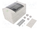 Enclosure: for modular components; IP55; grey; No.of mod: 5