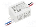 Power supply: switched-mode; LED; 3W; 3÷12VDC; 350mA; 90÷264VAC