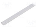 Profiles for LED modules; white; angular; white; L: 1m; aluminium