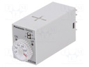 Timer; 0,05s÷10min; DPDT; 250VAC/7A; 200÷220VAC; socket; -10÷50°C