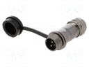 Plug; male; ST12; PIN: 2; IP67; 5÷8mm; 13A; soldering; for cable; 250V