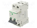 Circuit breaker; 230/400VAC; Inom: 6A; Poles: 2; Charact: C; 6kA
