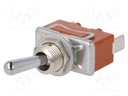 Switch: toggle; Pos: 2; SPST; ON-OFF; 15A/250VAC; 15A/30VDC