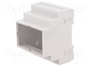 Enclosure: for DIN rail mounting; Y: 90mm; X: 70mm; Z: 65mm; grey