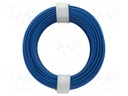 Wire; stranded; Cu; 1x0,14mm2; PVC; blue; 60V; -10÷85°C; 10m