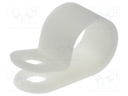 Fixing clamp; Cable P-clips; ØBundle : 13.3mm; polyamide; natural