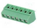 PCB terminal block; angled 90°; 3.5mm; ways: 6; on PCBs; terminal