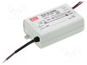 Power supply: switched-mode; LED; 16.8W; 8÷12VDC; 1400mA; IP30