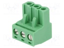 Pluggable terminal block; 5.08mm; ways: 3; straight; plug; female