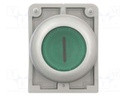 Switch: push-button; Stabl.pos: 1; 30mm; green; M22-FLED,M22-LED