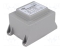 Transformer: encapsulated; 30VA; 230VAC; 7.5V; 7.5V; 2A; 2A; IP00