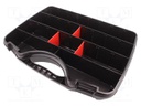 Container: compartment box; 460x330x80mm; black; polypropylene