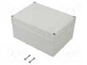 Enclosure: junction box; X: 150mm; Y: 70mm; Z: 110mm; wall mount; ABS