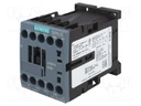 Contactor: 3-pole; NO x3; Auxiliary contacts: NC; 24VAC; 9A; 3RT20