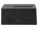 Docking station; USB 3.1 Gen 2; plastic; black