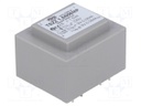 Transformer: encapsulated; 1.5VA; 230VAC; 9V; 9V; 0.067A; 0.067A