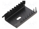 Heatsink: moulded; TO220; black; L: 12.7mm; W: 30mm; H: 45mm; 13K/W