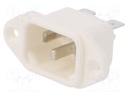 Connector: AC supply; socket; male; 10A; 250VAC; C14 (E); -40÷70°C