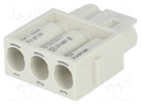 Connector: HAN; module; female; Han Modular C; PIN: 3; w/o contacts