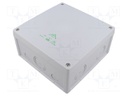 Enclosure: junction box; X: 182mm; Y: 182mm; Z: 90mm; IP55,IP66; grey