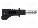 Test lead; 36A; banana plug 4mm,both sides; Len: 2m; black