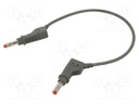 Connection cable; 32A; 4mm banana plug-4mm banana plug; grey
