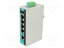 Switch Ethernet; unmanaged; Number of ports: 5; 9.6÷60VDC; RJ45