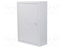 Enclosure: for modular components; IP30; light grey; steel; IK08