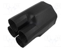 Cable breakout; 162/64mm; black; Diam.after shrinking: 70/18mm