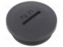 Stopper; PG21; Mat: polyamide; black