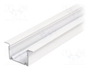 Profiles for LED modules; recessed; white; L: 2m; aluminium