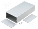 Enclosure: with panel; TUF; X: 105mm; Y: 220mm; Z: 52mm; aluminium