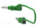 Test lead; 36A; banana plug 4mm,both sides; Len: 2m; green
