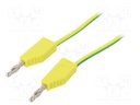Test lead; PVC; 2m; yellow-green; 32A; 60V; Cond.cross sec: 2.5mm2