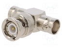 T adapter; BNC plug,BNC socket x2; 500V; 50Ω