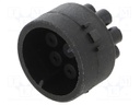 Connector: circular; contact insert; male; PIN: 8; w/o contacts