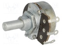 Potentiometer: shaft; single turn; 2.2MΩ; 500mW; ±20%; soldered