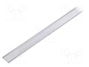 Profiles for LED modules; surface; natural; L: 1m; aluminium