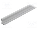 Profiles for LED modules; angular; white; L: 1m; aluminium; 30/60°