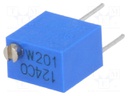 Potentiometer: mounting; vertical,multiturn; 200Ω; 250mW; ±10%