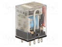 Relay: electromagnetic; DPDT; Ucoil: 6VDC; 10A/220VAC; 10A/24VDC