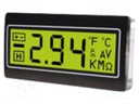 Panel; LCD 3,5 digit 14mm,with a backlit; 72x36mm; Range: 200mV