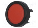 Switch: push-button; Pos: 2; SPST-NO; 0.125A/48VDC; red; Body: black