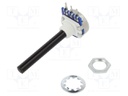 Potentiometer: shaft; single turn; 100kΩ; ±20%; 0.4W; linear; 6mm